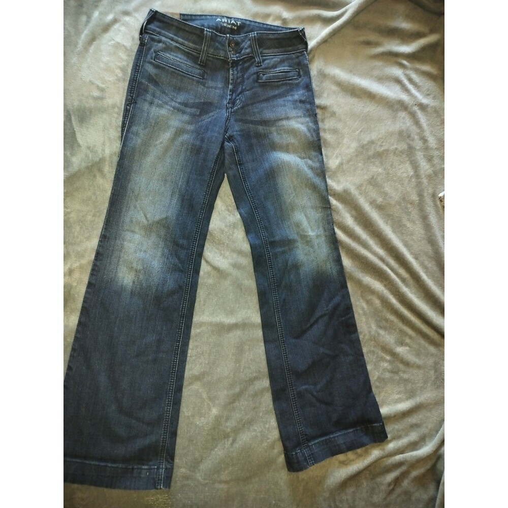 ARIAT Denim Women's Size 26S Perfect Rise Lennon Slim Trouser Distressed Look